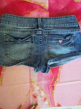 Guess Women's Blue Denim Short Shorts